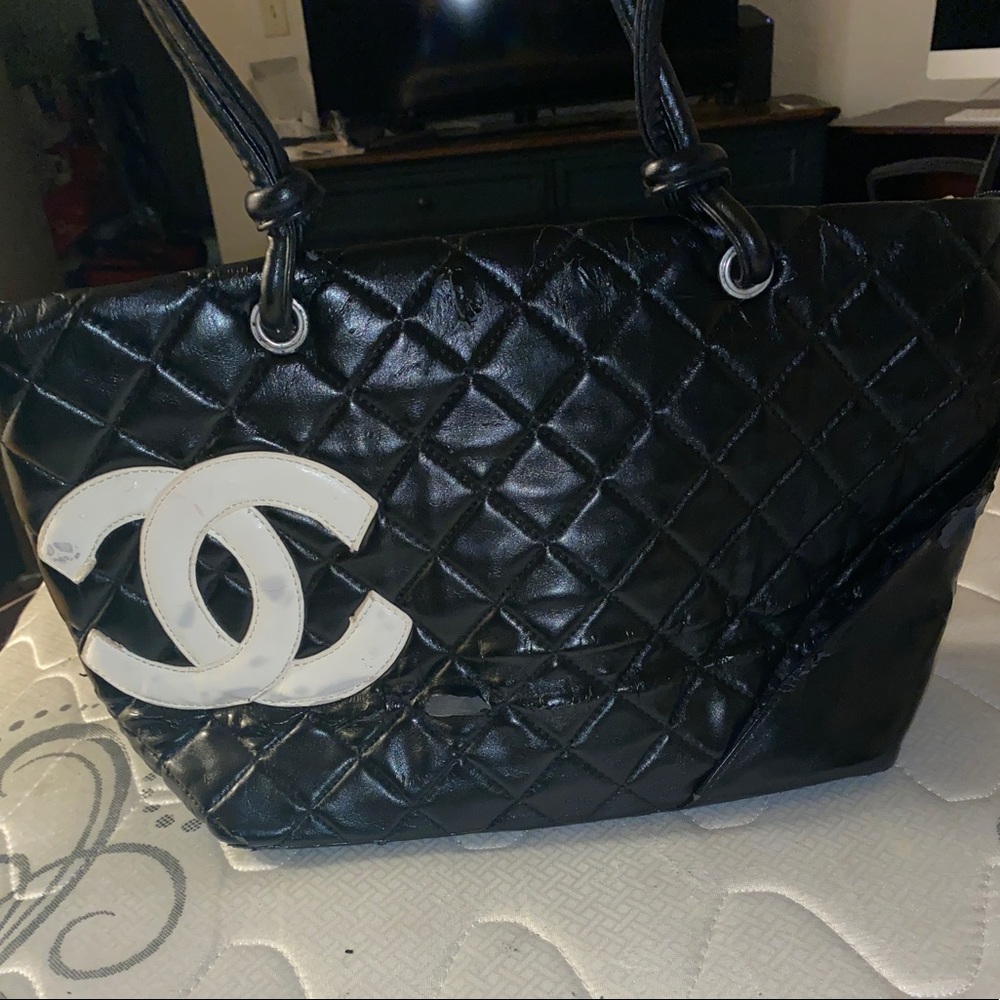 Black Chanel tote bag
